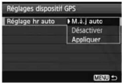 CANON GP-E1 - Réglage de l'heure de l'appareil photo à l'aide du GPS - 4
