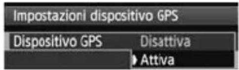 CANON GP-E1 - Acquisizione del segnale GPS - 2