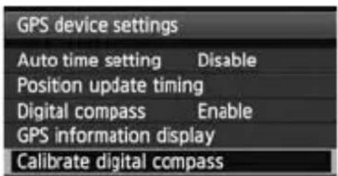 CANON GP-E1 - Calibrating the Digital Compass - 6