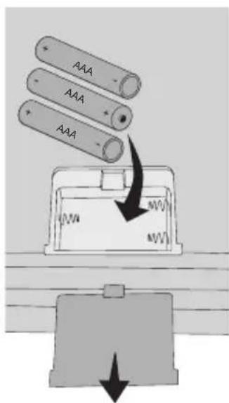 DYMO M10 - Pour insérer les piles - 1