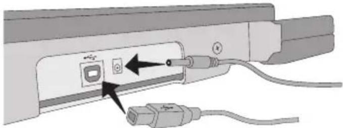 DYMO S50 - De stroomadapter aansluiten - 1