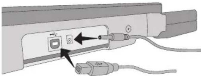 DYMO S100 - To connect the power adapter - 1