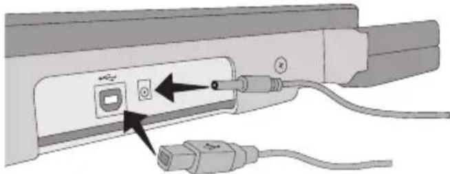 DYMO S180 - Para ligar o adaptador de corrente - 1
