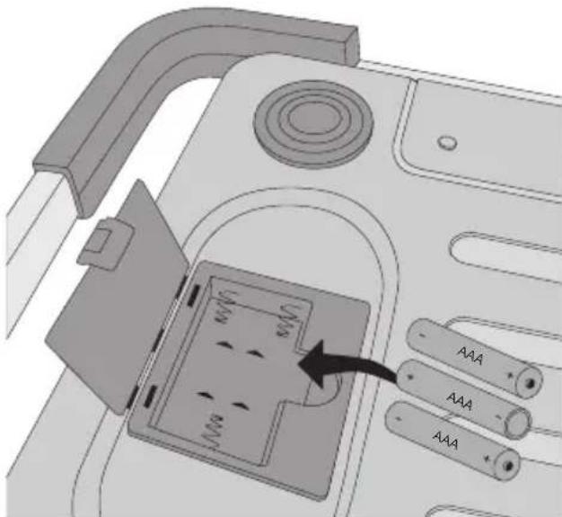 DYMO S180 - Pour insérer les piles - 1