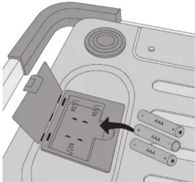 DYMO S180 - De batterijen plaatsen - 1