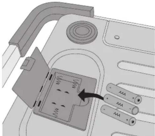 DYMO S180 - Paristojen asettaminen - 1