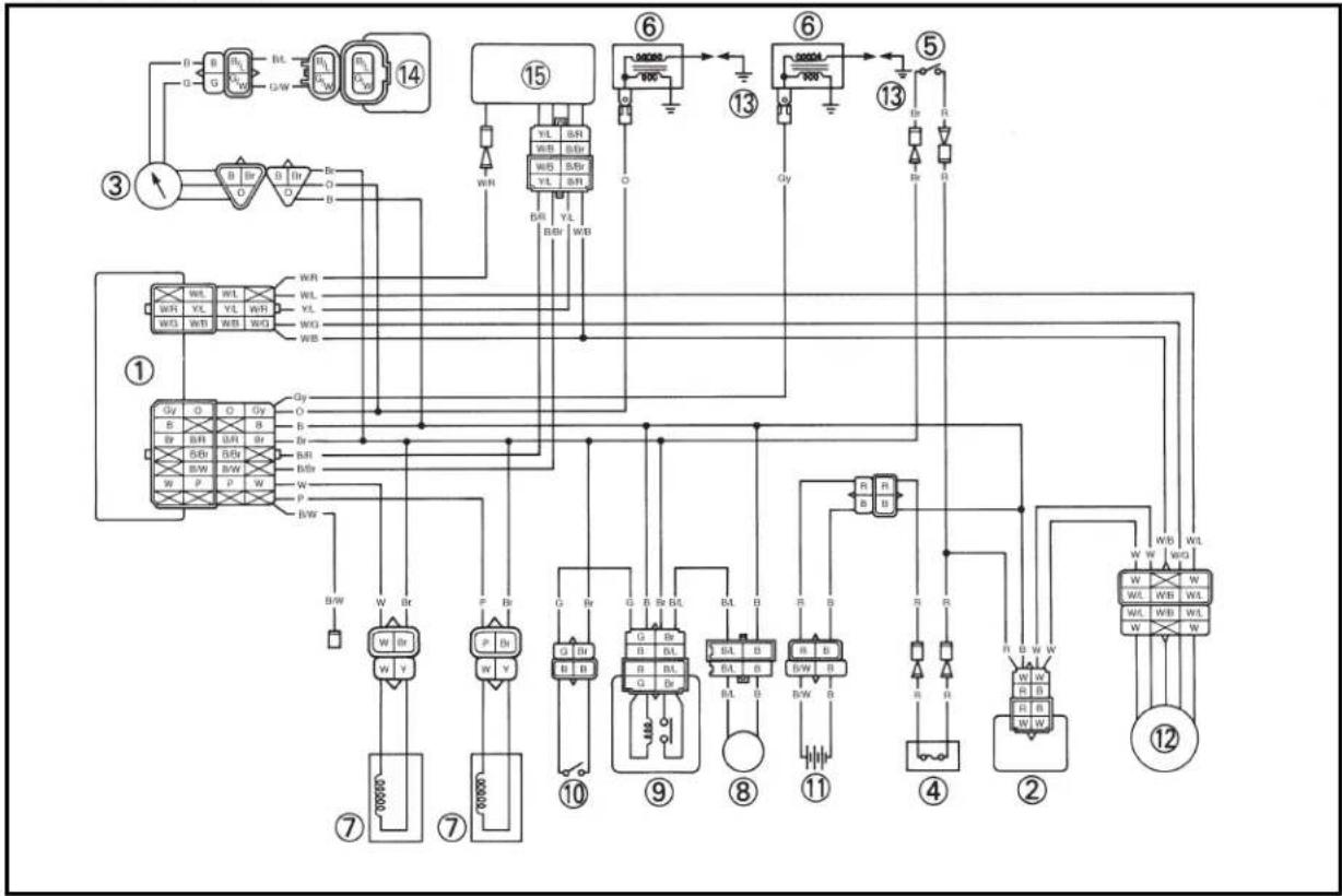 YAMAHA TZ250 - WIRING DIAGRAM - 1