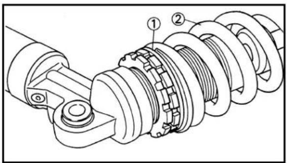 YAMAHA TZ250 - Rear shock absorber - 1