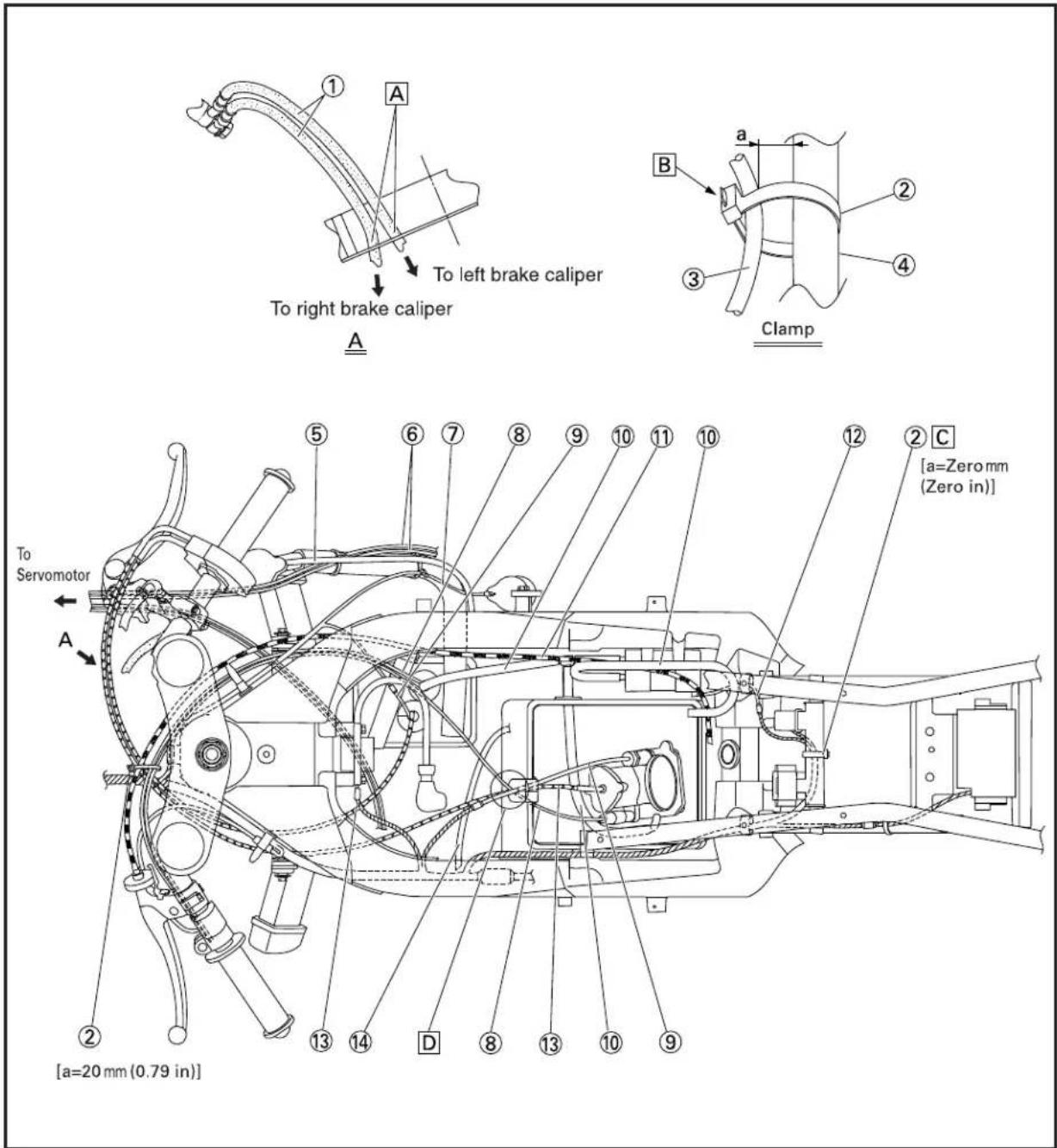 YAMAHA TZ250 - CABLE ROUTING DIAGRAM - 1