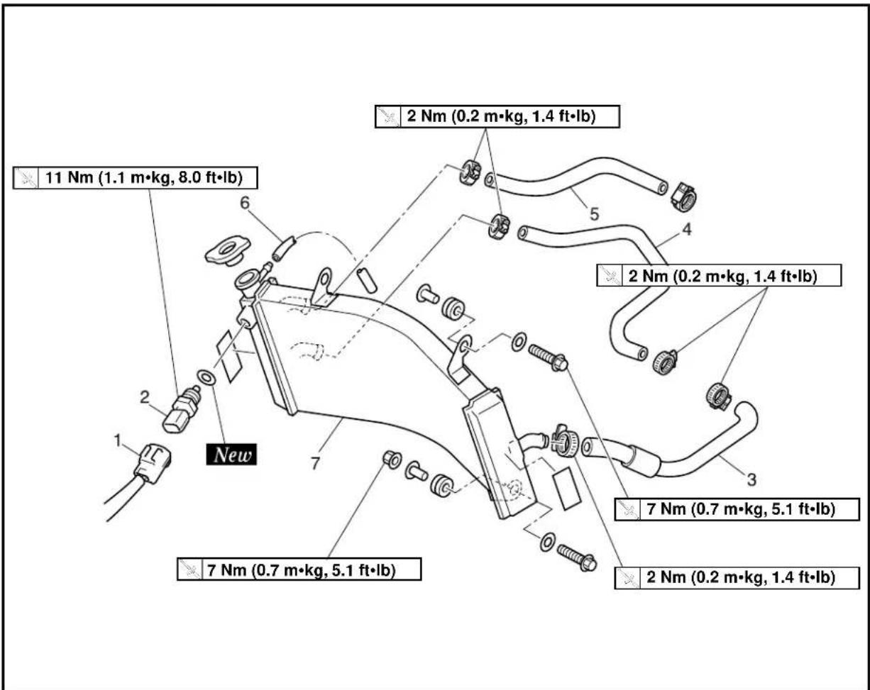 YAMAHA TZ250 - RADIATOR - 2