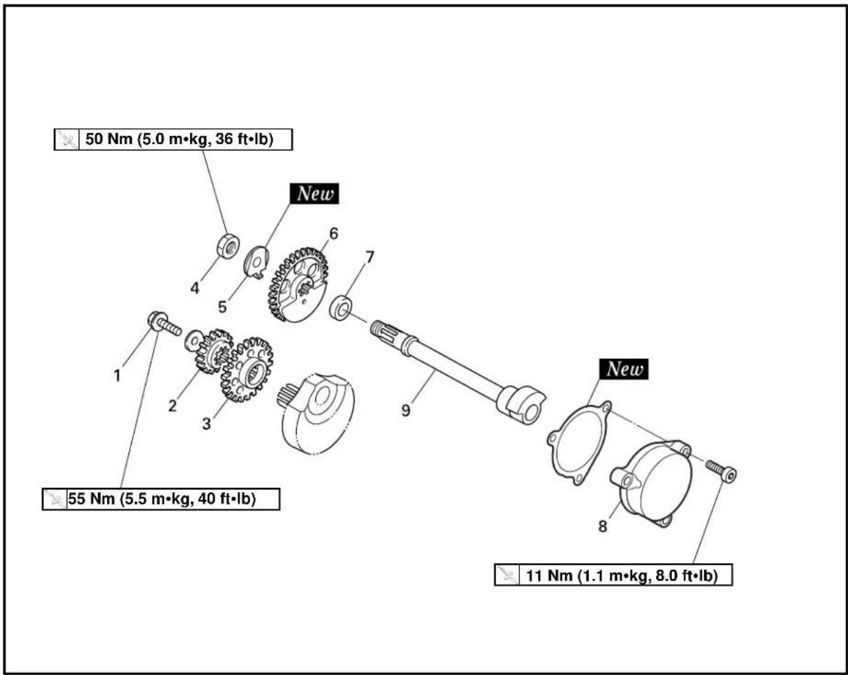 YAMAHA TZ250 - PRIMARY DRIVEN GEAR, PRIMARY DRIVE GEAR AND BALANCER SHAFT - 3