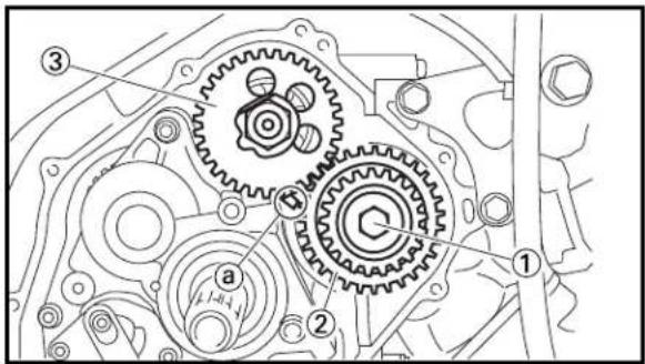 YAMAHA TZ250 - PRIMARY DRIVEN GEAR, PRIMARY DRIVE GEAR AND BALANCER SHAFT - 2