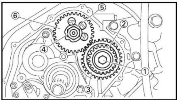 YAMAHA TZ250 - PRIMARY DRIVEN GEAR, PRIMARY DRIVE GEAR AND BALANCER SHAFT - 4