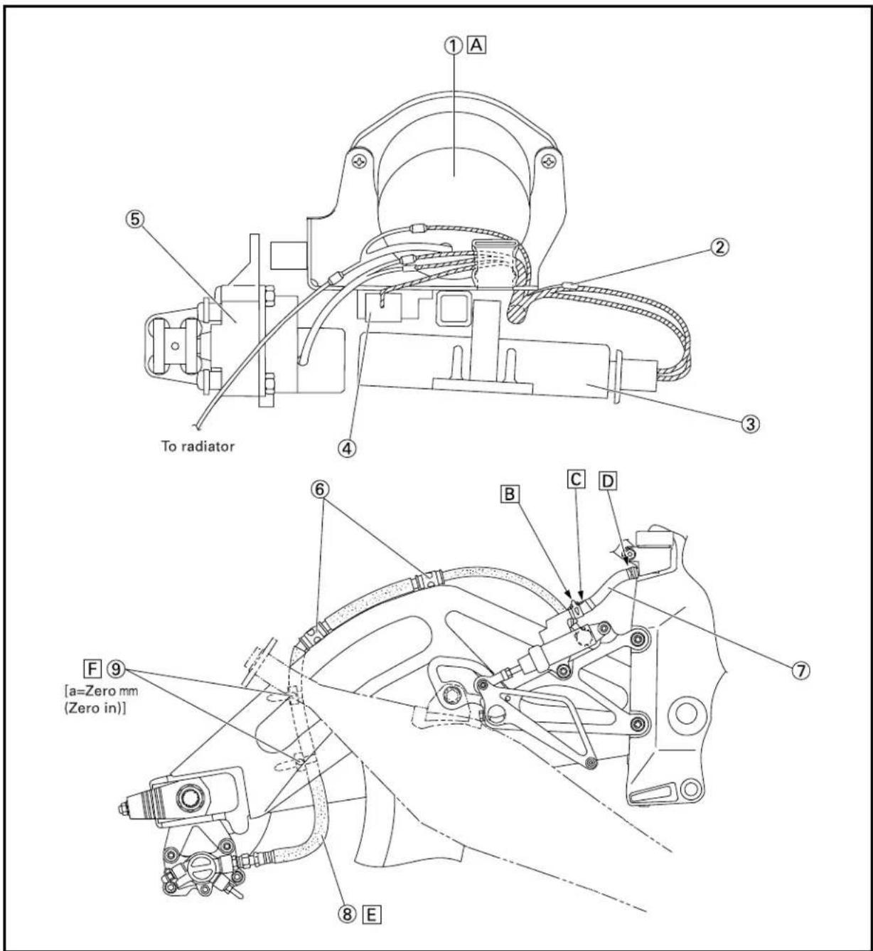 YAMAHA TZ250 - CABLE ROUTING DIAGRAM - 2