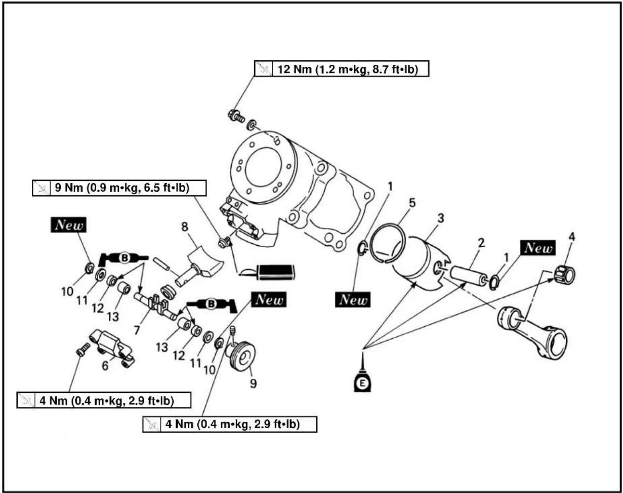 YAMAHA TZ250 - CYLINDER HEAD AND CYLINDER - 4