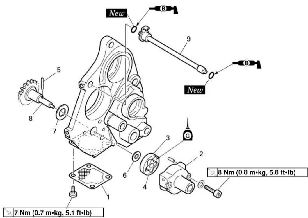 YAMAHA TZ250 - OIL PUMP - 2