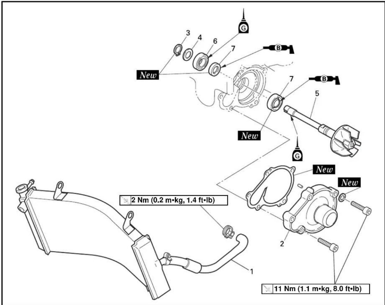 YAMAHA TZ250 - WATER PUMP - 2