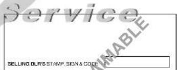 YAMAHA YD110 - CUSTOMER'S CERTIFICATION - 2