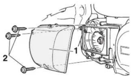 YAMAHA XCITY250 - Cleaning the V-belt case air filter element - 1