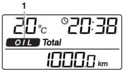 YAMAHA XCITY250 - Oil change indicator "OIL" - 1