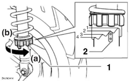 YAMAHA XCITY250 - Adjusting the shock absorber assemblies - 1