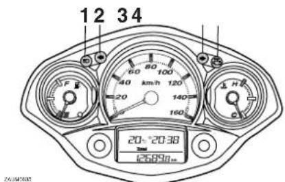 YAMAHA XCITY250 - Indicator and warning lights - 1