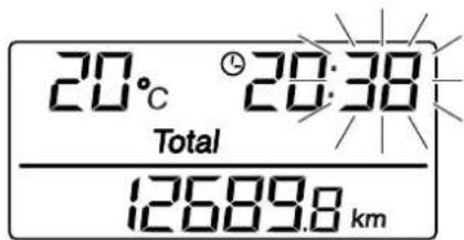 YAMAHA XCITY250 - Clock mode - 2