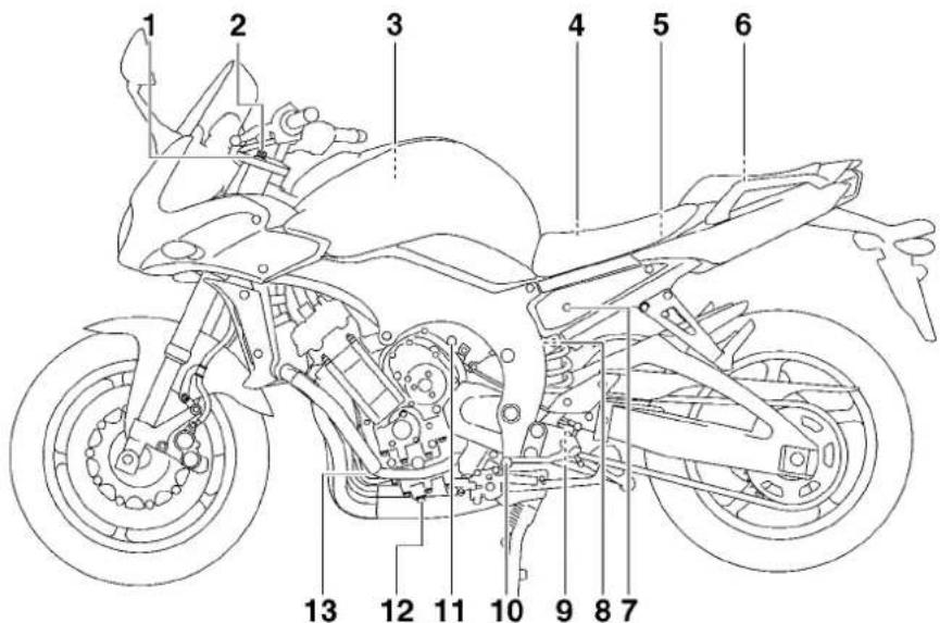 YAMAHA FZ1-S Fazer (2008) - Left view - 1