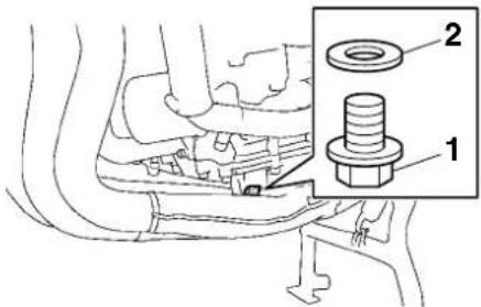 YAMAHA FZ1-S Fazer (2008) - To change the engine oil (with or without oil filter cartridge replacement) - 1