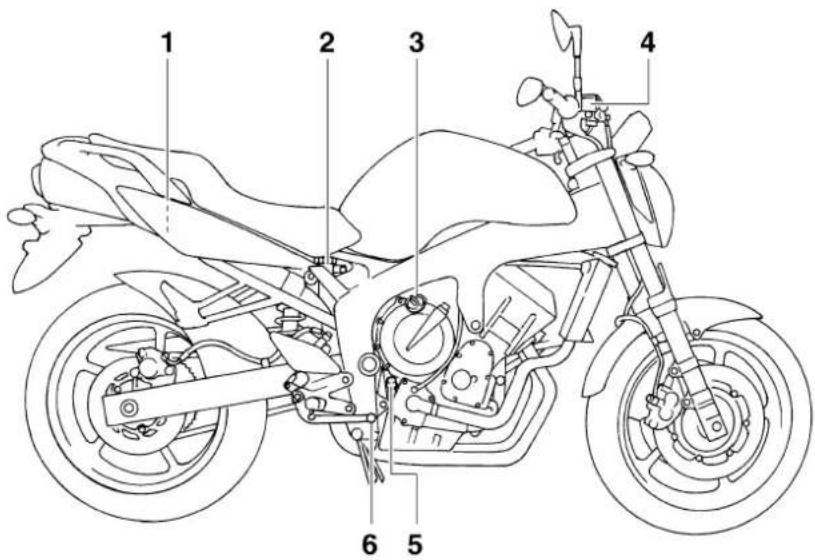 YAMAHA FZ6-N - Aanzicht rechterzijde - 1
