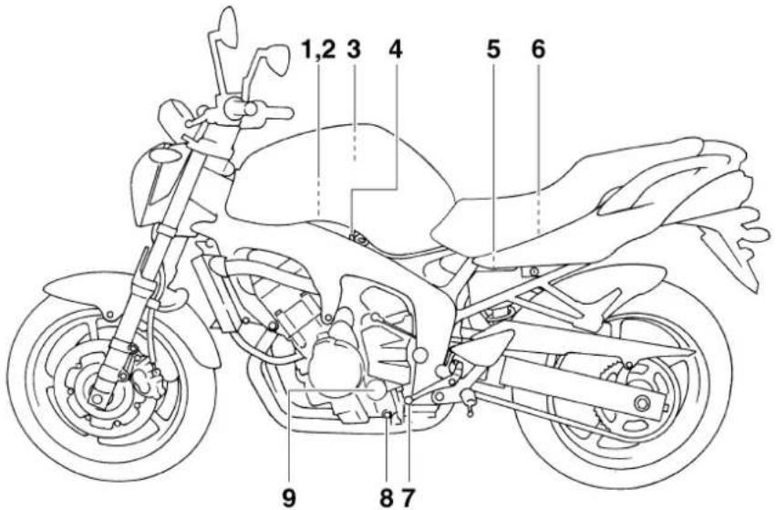 YAMAHA FZ6-N - Aanzicht linkerzijde - 1