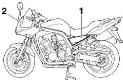 YAMAHA FZS1000 - Removing and installing panels - 2