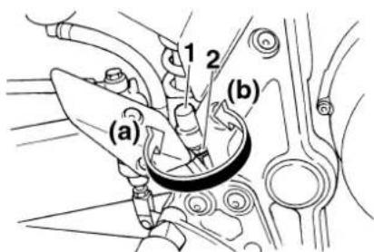 YAMAHA FZS1000 - Adjusting the rear brake light switch - 1