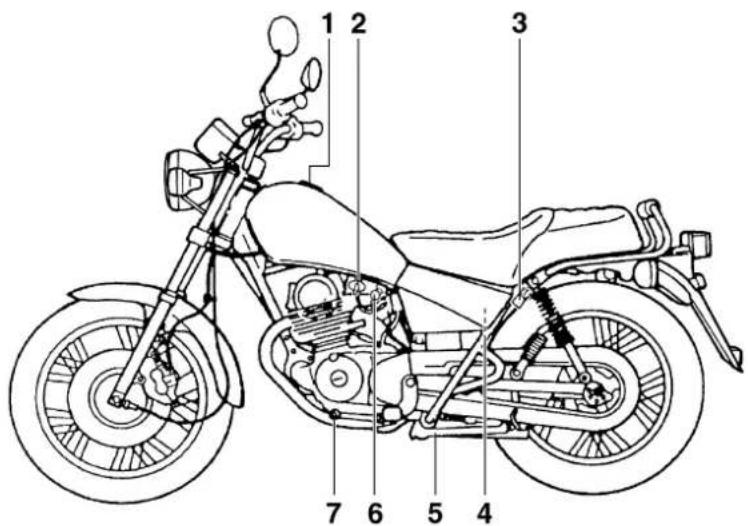 YAMAHA SR125 - Left view - 1