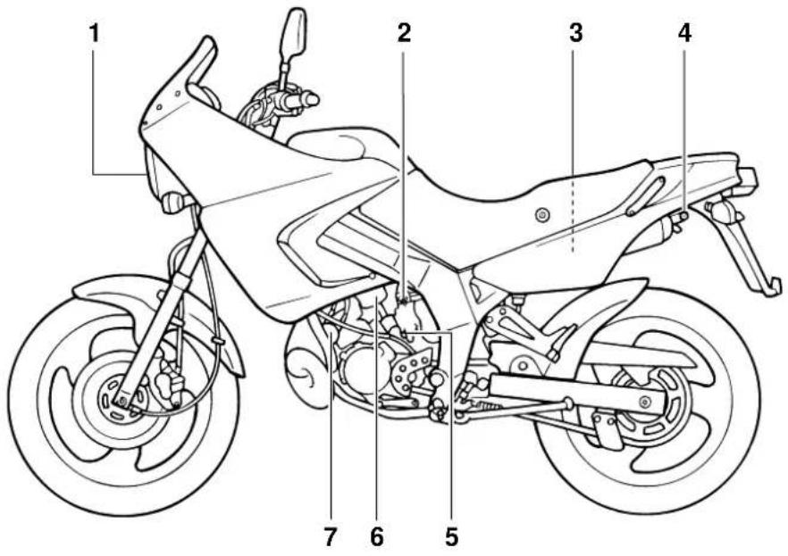 YAMAHA TDR125 - Left view - 1