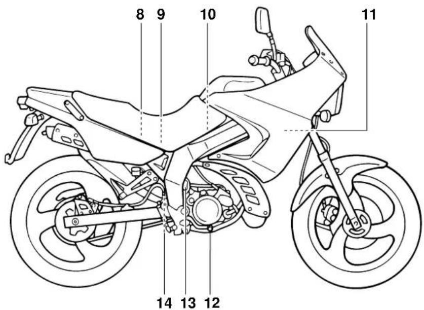 YAMAHA TDR125 - Right view - 1
