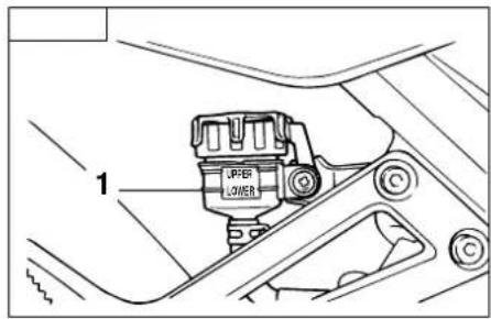 YAMAHA TDR125 - Checking the brake fluid level - 1