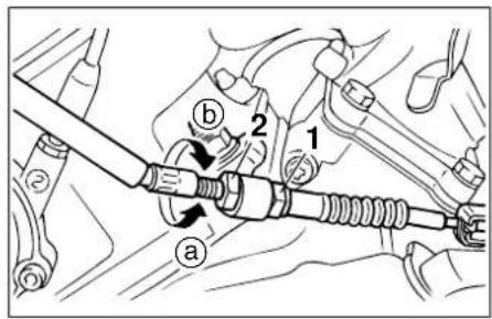 YAMAHA TDR125 - Adjusting the clutch lever free play - 1