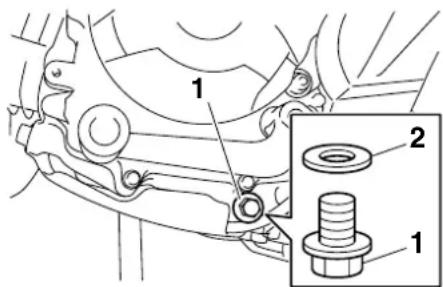 YAMAHA TTR110 - To change the engine oil - 1