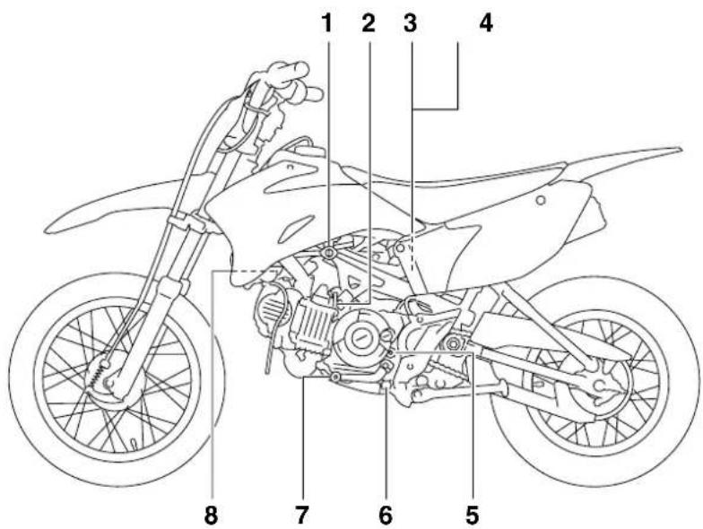 YAMAHA TTR110 - Left view - 1