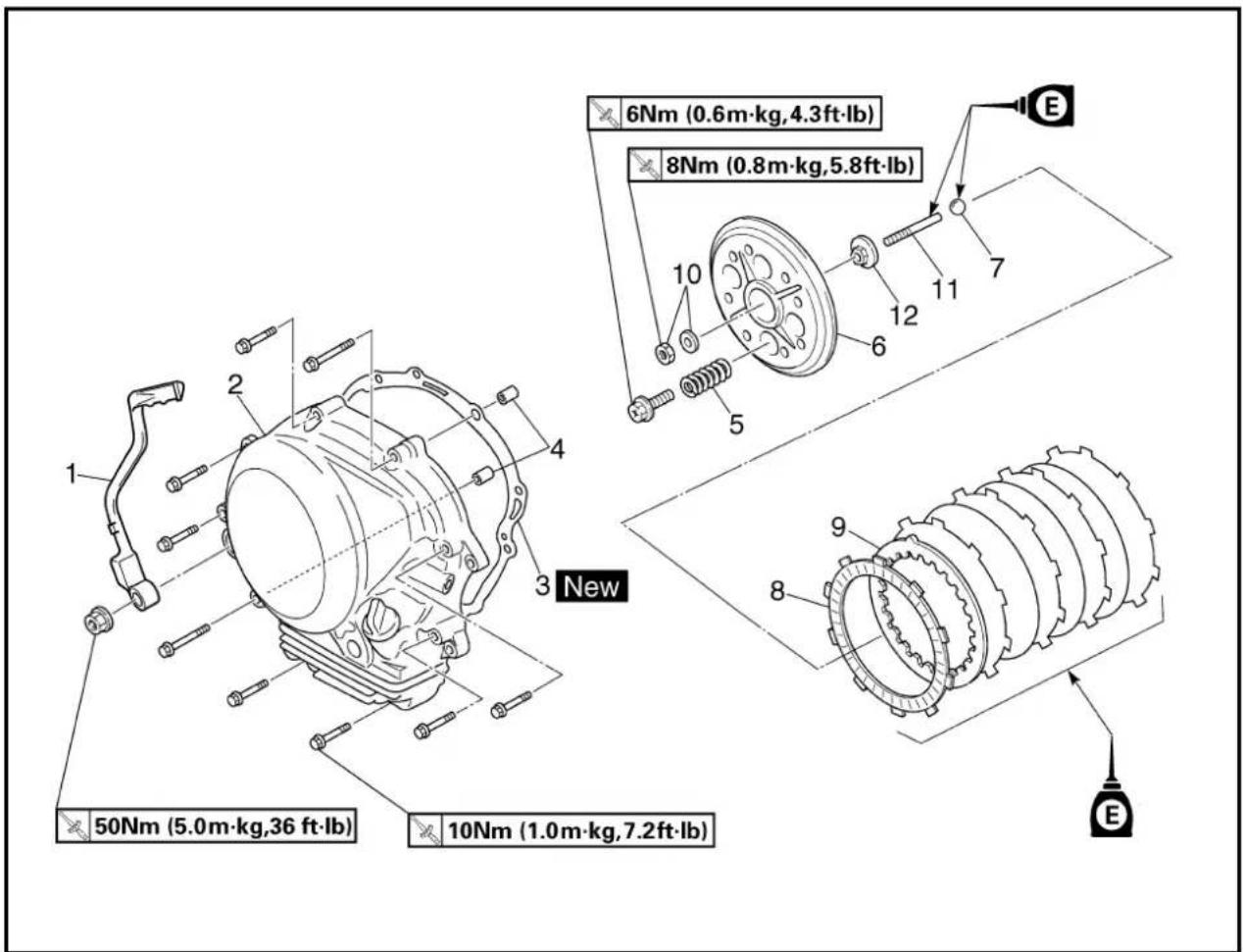YAMAHA TTR125 - CLUTCH PLATE AND FRICTION PLATE - 2