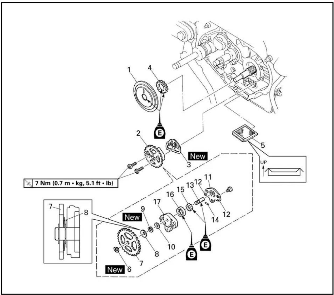 YAMAHA TTR90 - OIL PUMP - 4