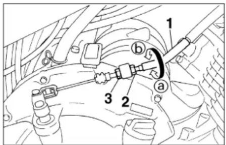 YAMAHA XJ600N - Adjusting the clutch lever free play - 1