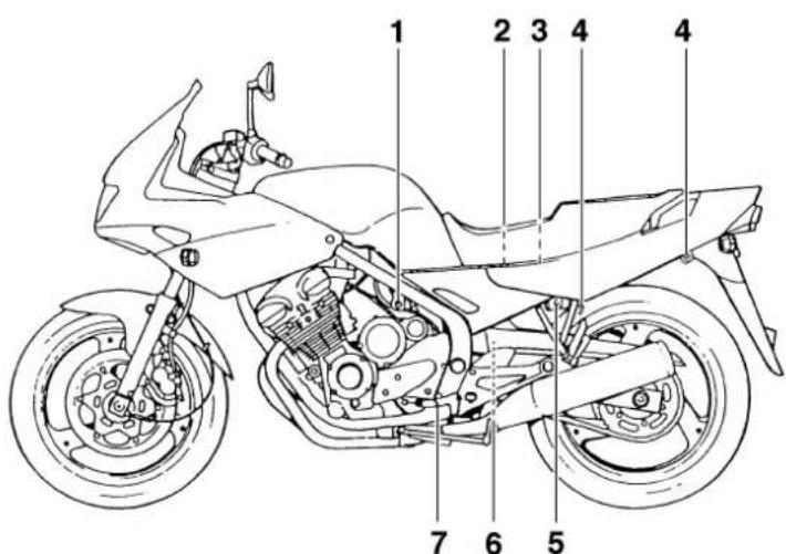 YAMAHA XJ600N - Left view (XJ600S) - 1