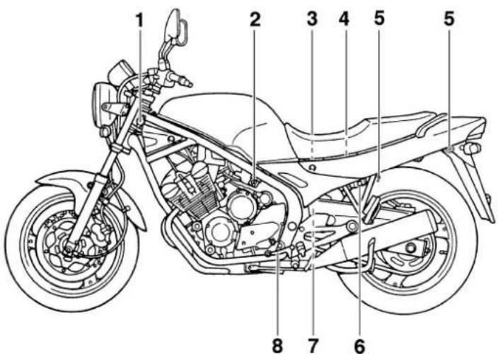 YAMAHA XJ600N - Left view (XJ600N) - 1