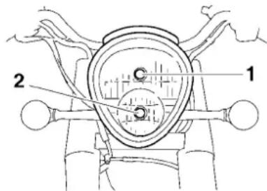 YAMAHA XV1900A - Replacing a headlight bulb - 1