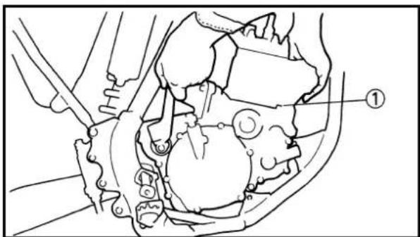 Technical diagram of a mechanical assembly with labeled component ①