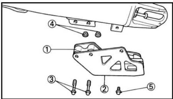 Technical diagram of a mechanical assembly with numbered components for identification