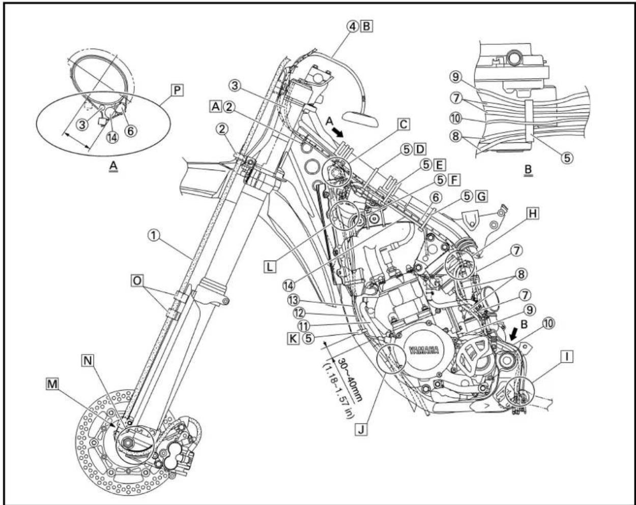 Technical diagram of a vehicle suspension system with numbered components and labeled parts