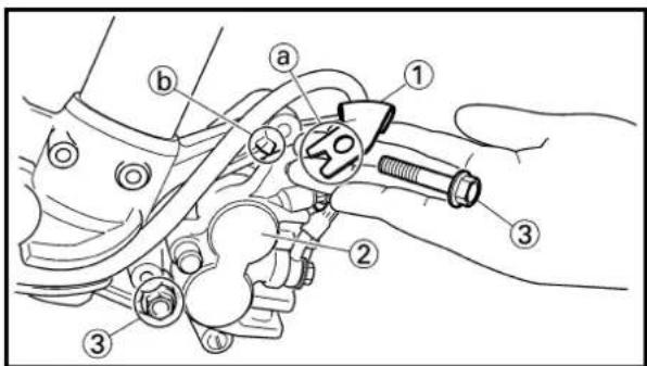 Technical diagram of a mechanical assembly with numbered parts labeled 1 through 3